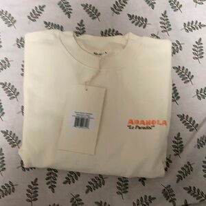 Adanola Cream Crewneck sweatershirt with le Paradis Text size Large